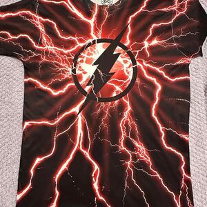 DC Comics The Flash Red Lightning Bolt Graphic T-Shirt Size M